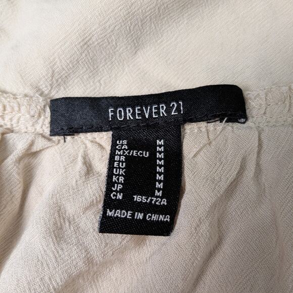 Forever 21 Y2K Creme Tiered Mini Wrap Skirt | Women's M - Picture 3 of 6